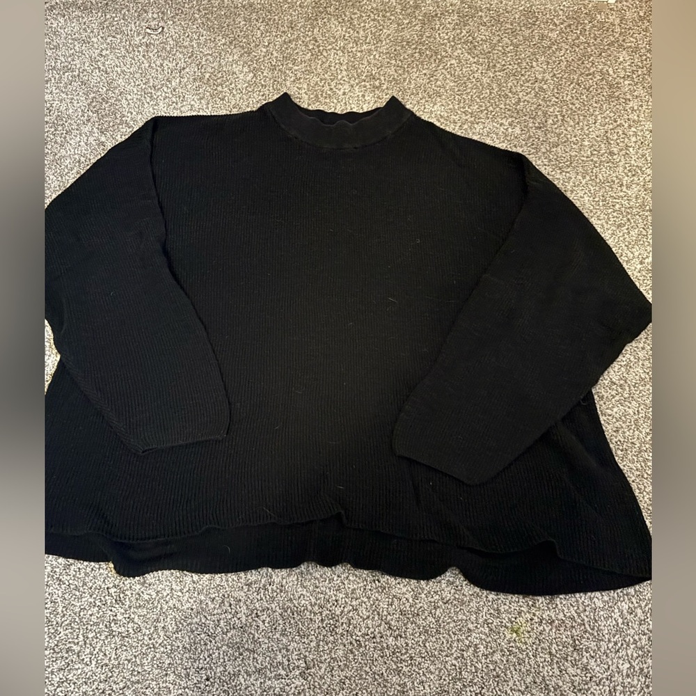 Free People Black Turtleneck Sweater